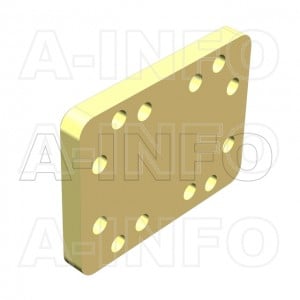 90WS_Cu_PA WR90 Waveguide Short Plates 8.2-12.4GHz with Rectangular Waveguide Interface