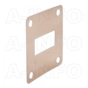 90WSPA-0.1_Cu_BP WR90 Customized Spacer(Shim) 8.2-12.4GHz with Rectangular Waveguide Interfaces 