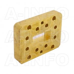 90WSPA14_Cu_PA WR90 Wavelength 1/4 Spacer(Shim) 8.2-12.4GHz with Rectangular Waveguide Interfaces