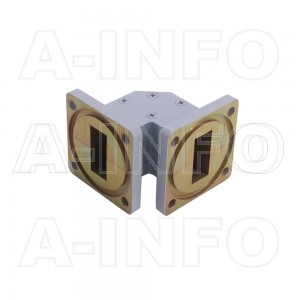 90WTEB-30-30_BMBM WR90 Miter Bend Waveguide E-Plane 8.2-12.4GHz with Two Rectangular Waveguide Interfaces