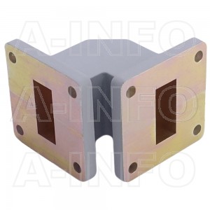 90WTEB-30-30 WR90 Miter Bend Waveguide E-Plane 8.2-12.4GHz with Two Rectangular Waveguide Interfaces