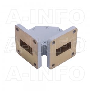90WTHB-30-30 WR90 Miter Bend Waveguide H-Plane 8.2-12.4GHz with Two Rectangular Waveguide Interfaces
