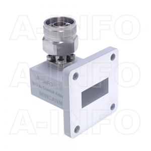 90WCANM Right Angle Rectangular Waveguide to Coaxial Adapter 8.2-12.4GHz WR90 to N Type Male