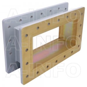 975WAL-100 WR975 Rectangular Straight Waveguide 0.75-1.12GHz with Two Rectangular Waveguide Interfaces