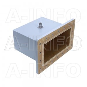 975WCANM Right Angle Rectangular Waveguide to Coaxial Adapter 0.75-1.12GHz WR975 to N Type Male