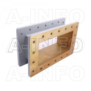 975WSPA14 WR975 Wavelength 1/4 Spacer(Shim) 0.75-1.12GHz with Rectangular Waveguide Interfaces 