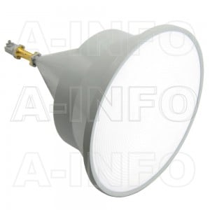 LB-CL-42-80-C-SF Linear Polarization Lens Horn Antenna 18-26.5GHz 33dB Gain SMA Female