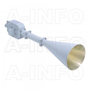 LB-CNH-90-20-D02-C-TF Dual Circular Polarization Conical Horn Antenna 8.2-12.4GHz 20dB Gain TNC Female