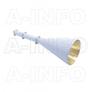 LB-CNH-90-20-R16-A Right Hand Circular Polarization(RHCP) Conical Horn Antenna 8.9-11.7GHz 20dB Gain Rectangular Waveguide Interface