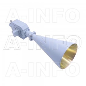 LB-CNH-90-20-T02-C-TF Dual Linear Polarization Conical Horn Antenna 8.2-12.4GHz 20dB Gain TNC Female