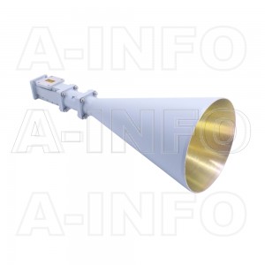LB-CNH-90-20-T06-A Dual Linear Polarization Conical Horn Antenna 8.2-10.8GHz 20dB Gain Rectangular Waveguide Interface